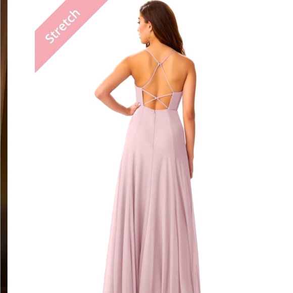 Azazie Skye Bridesmaid Dress In Beautiful Dusty Mauve, Size 6 - Picture 12 of 12
